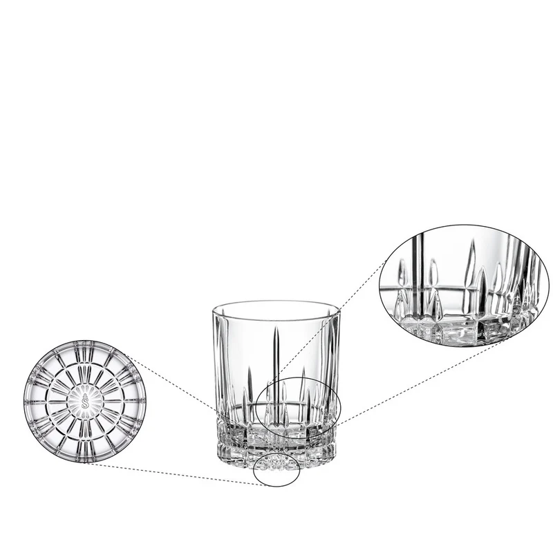 37 cl - Perfect Serve Collection Bicchiere Cocktail DOF In Vetro Cristallino - Set 4 Pz