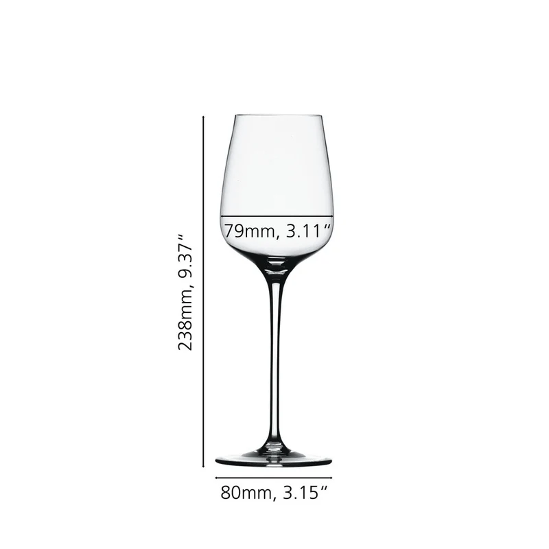 37.8 cl - Willsberger Anniversary Calice Vino Bianco In Vetro Cristallino - Set 4 Pz