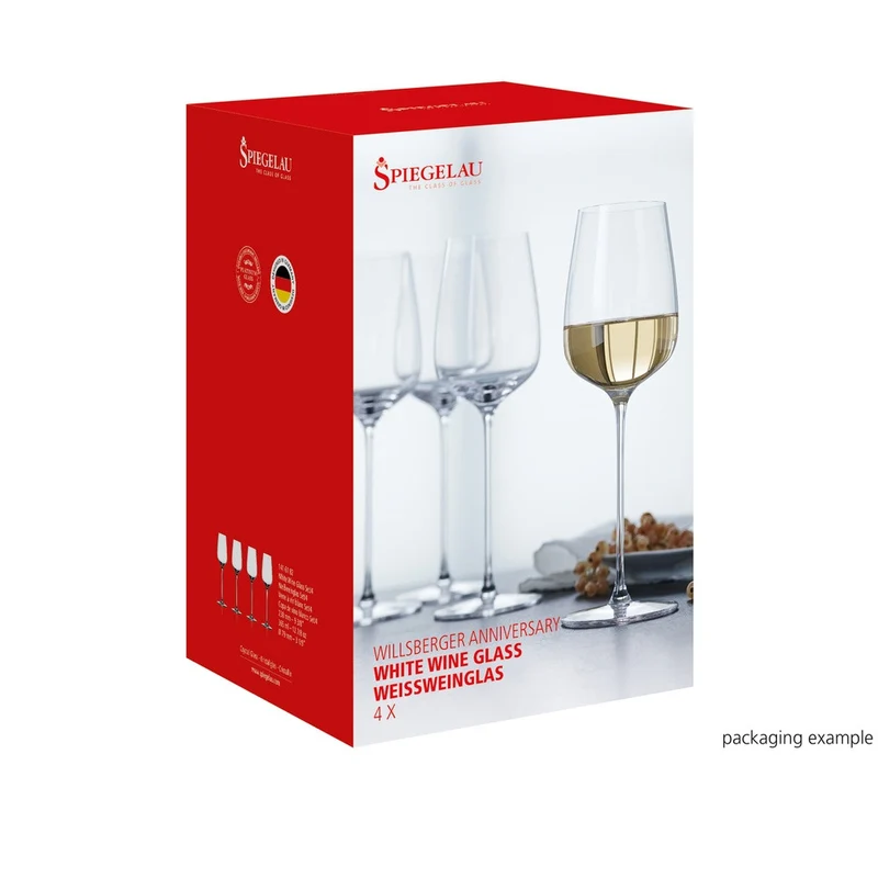 37.8 cl - Willsberger Anniversary Calice Vino Bianco In Vetro Cristallino - Set 4 Pz