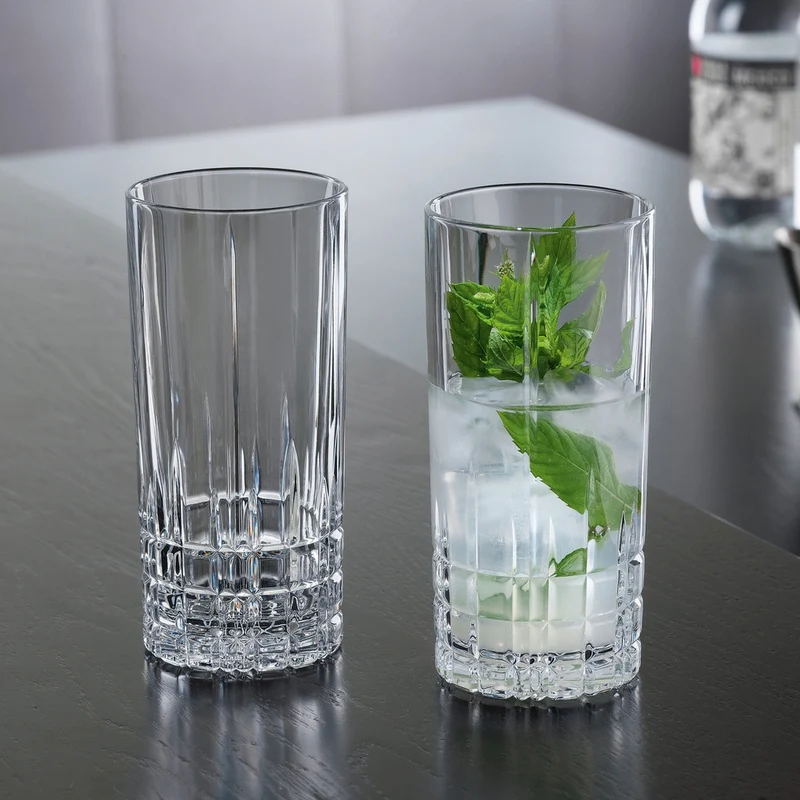 35 cl - Perfect Serve Collection Bicchiere Cocktail Long Drink In Vetro Cristallino - Set 4 Pz