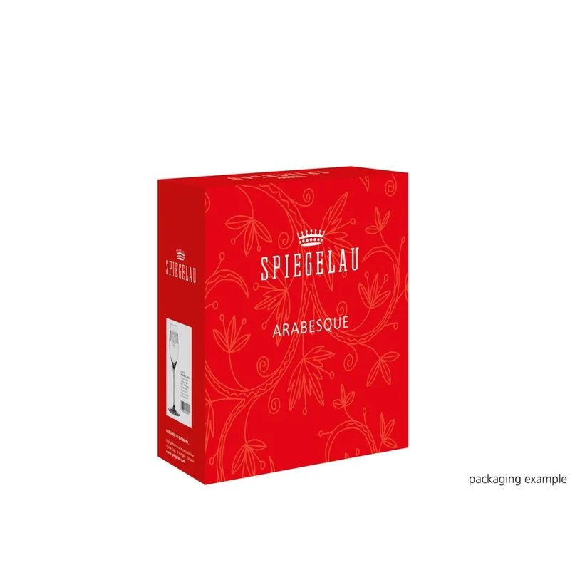 30 cl - Arabesque Calice Flute Champagne In Vetro Cristallino - Set 2 Pz