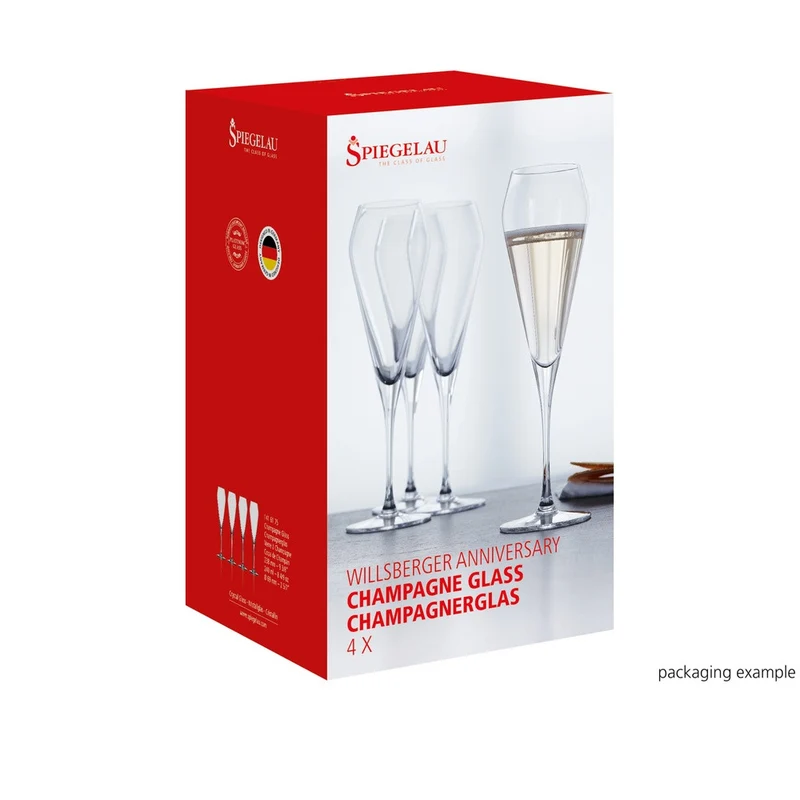 25.2 cl - Willsberger Anniversary Calice Flute Champagne In Vetro Cristallino - Set 4 Pz