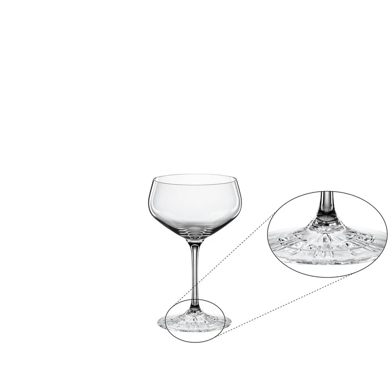 23.5 cl - Perfect Serve Collection Calice Cocktail Coupette In Vetro Cristallino - Set 4 Pz