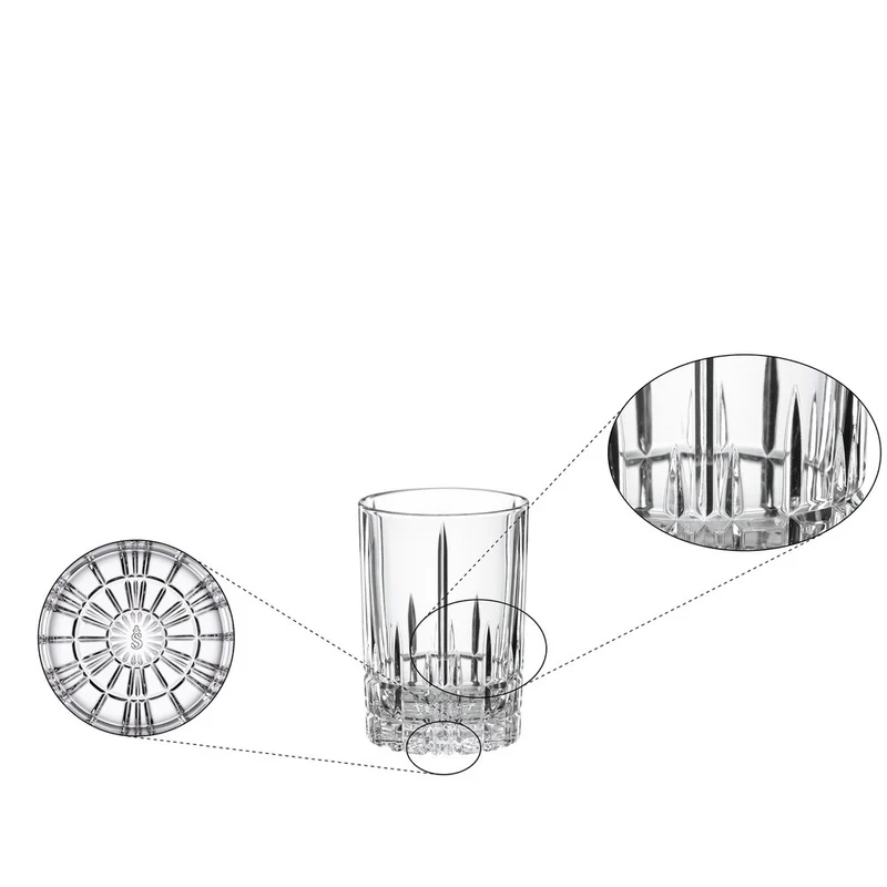 24 cl - Perfect Serve Collection Bicchiere Cocktail Long Drink In Vetro Cristallino - Set 4 Pz