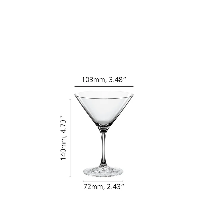 16.5 cl - Perfect Serve Collection Calice Cocktail Martini In Vetro Cristallino - Set 4 Pz