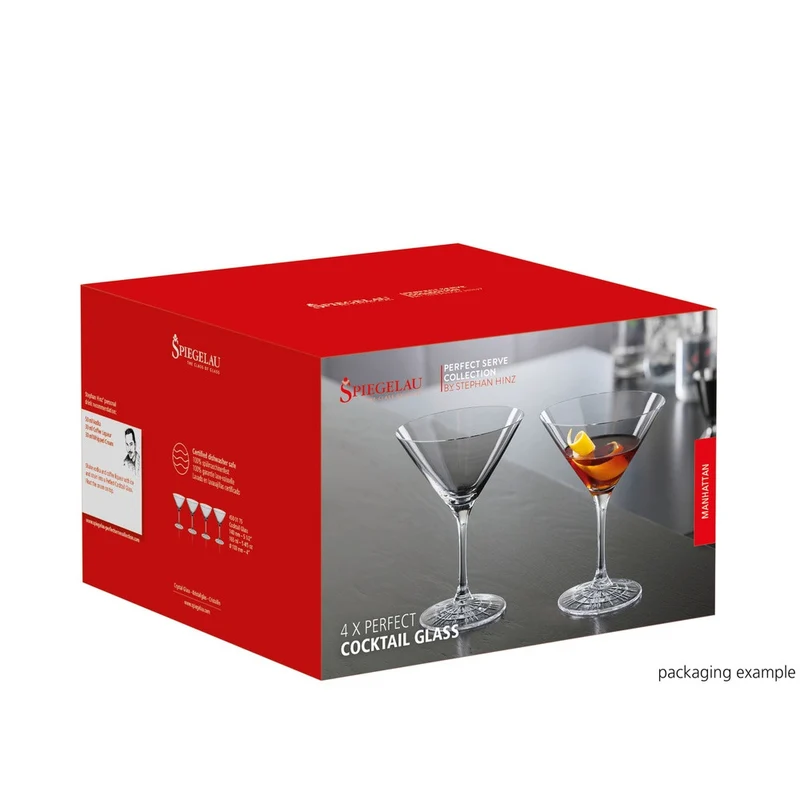 16.5 cl - Perfect Serve Collection Calice Cocktail Martini In Vetro Cristallino - Set 4 Pz