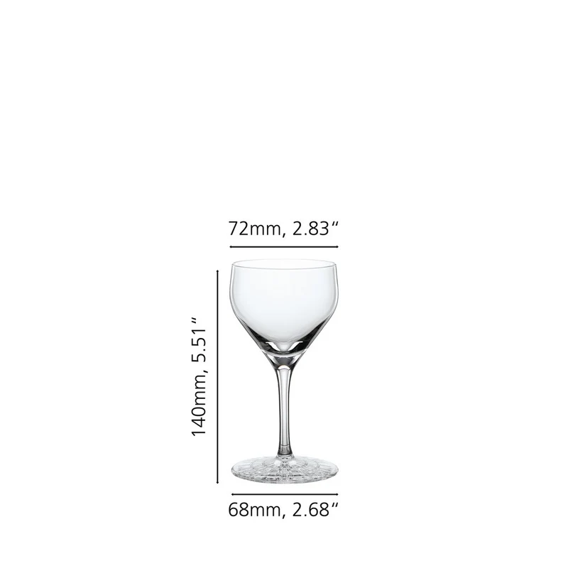 15 cl - Perfect Serve Collection Calice Cocktail Nick & Nora In Vetro Cristallino - Set 4 Pz