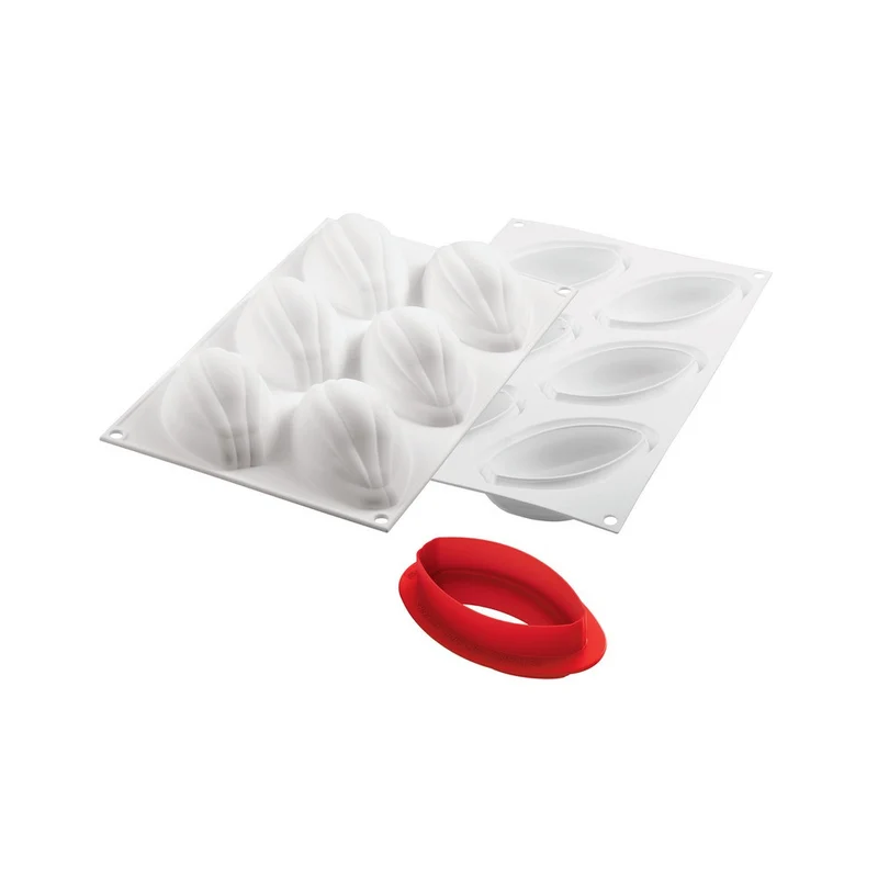 6 Forme - Cacao 120 Stampo Dolci Frutta Realistica In Silicone Cutter Incluso