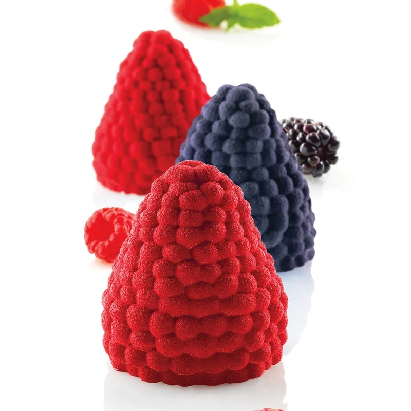 5 Forme - Mora e Lampone 110 Stampo Dolci Frutta Realistica In Silicone Cutter Incluso