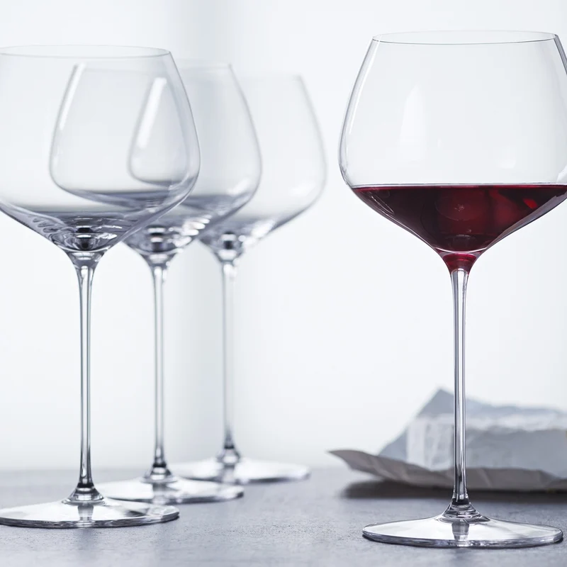 77 cl - Willsberger Anniversary Calice Vino Rosso Burgundy In Vetro Cristallino - Set 4 Pz