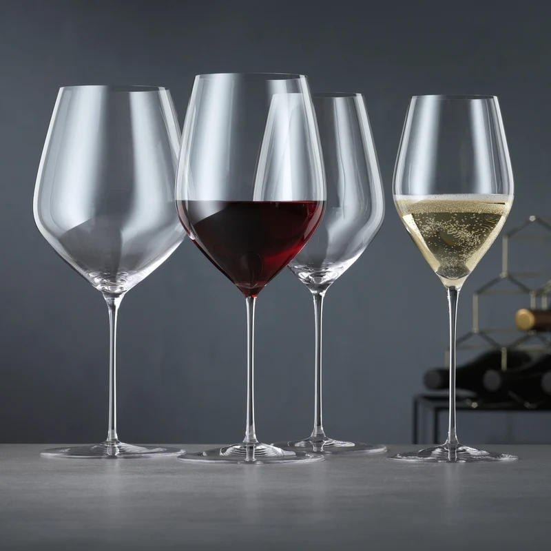 73.4 cl - Hi-Lite Calice Vino Burgundy In Vetro - Set 4 Pz