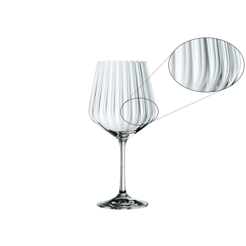 63.7 cl - Tastes Good Calice Cocktail Gin & Tonic Con Cannuccia In Vetro - Set 4 Pz