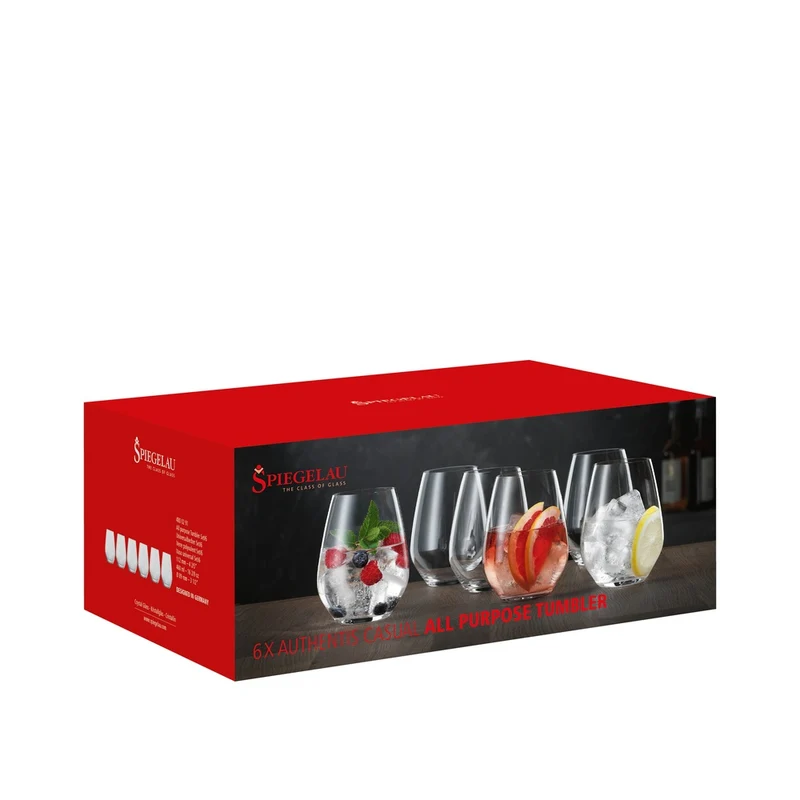 46 cl - Authentis Bicchiere Multiuso Tumbler In Vetro - Set 6 Pz