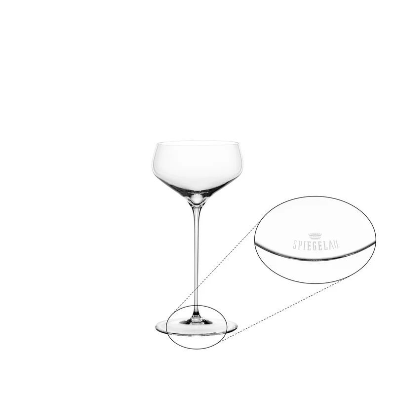 23.8 cl - Hi-Lite Calice Cocktail Coupette In Vetro - Set 2 Pz