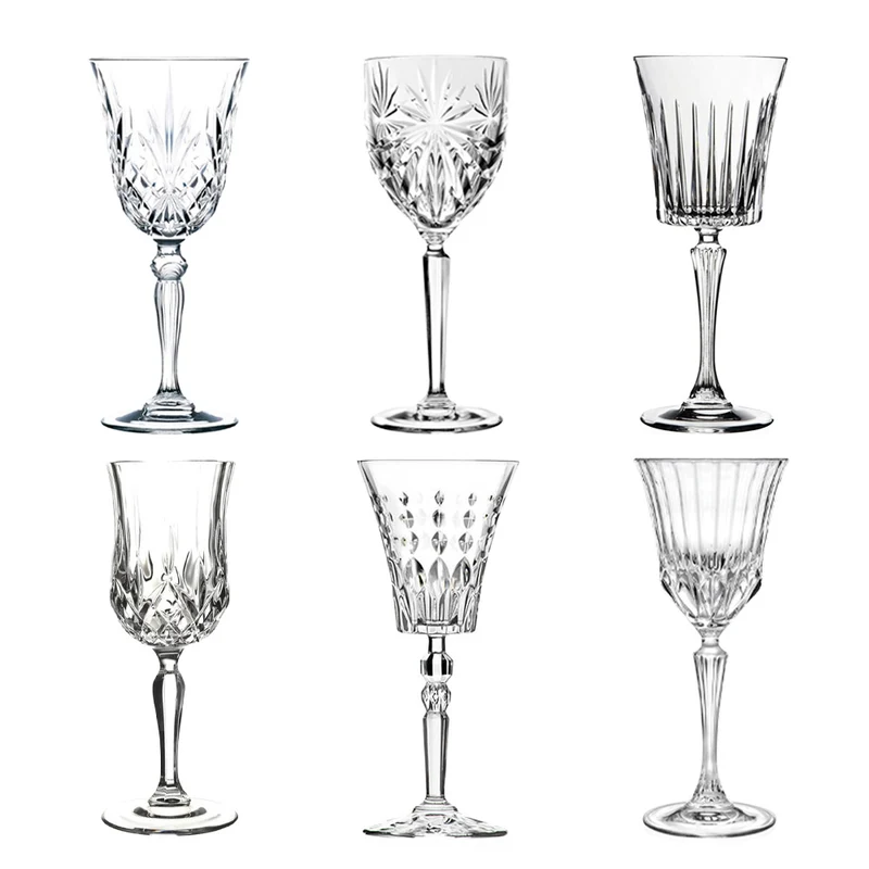 Mosaic Calici Multiuso Intagliati Assortiti In Vetro - Set 6 Pz