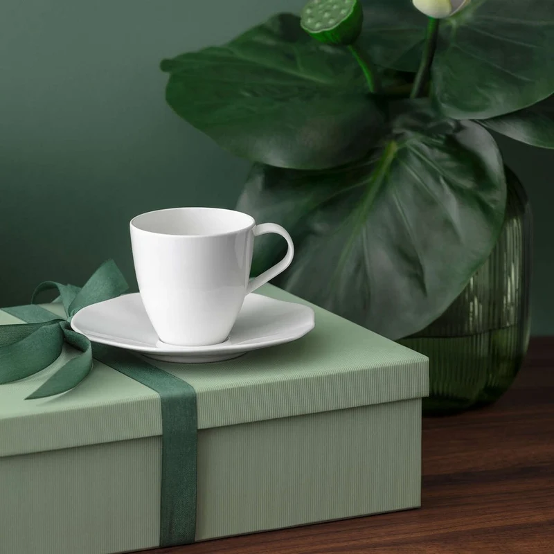 15 cl - Pura Tazza Tè In Porcellana Premium - Set 6 Pz