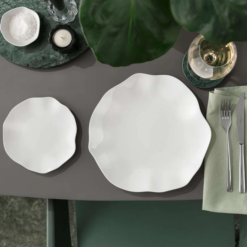 17.1 cm - Pura Piatto Pane In Porcellana Premium - Set 6 Pz