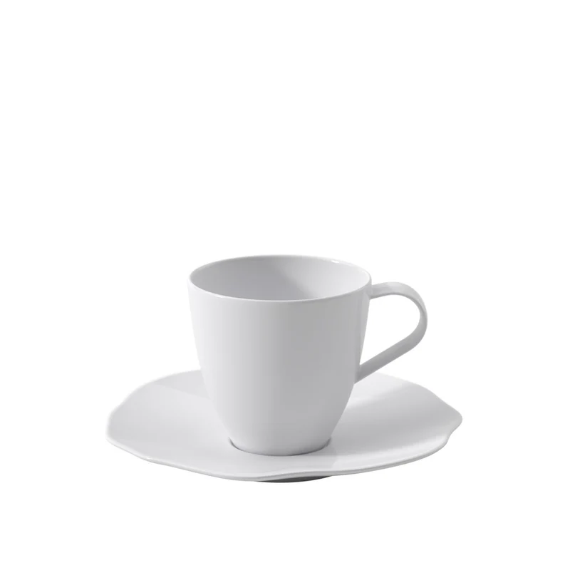 15.5 cm - Pura Piattino Tazza Tè In Porcellana Premium - Set 6 Pz