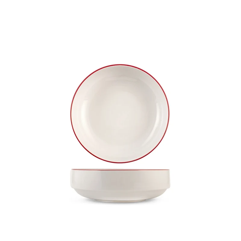 Essence Red Servizio Piatti In Porcellana - Set 12 Pz