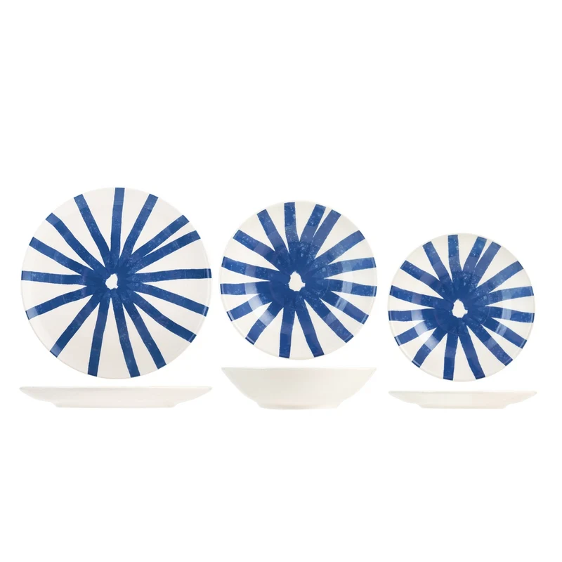 Coupe Rodi Servizio Piatti In Stoneware - Set 18 Pz