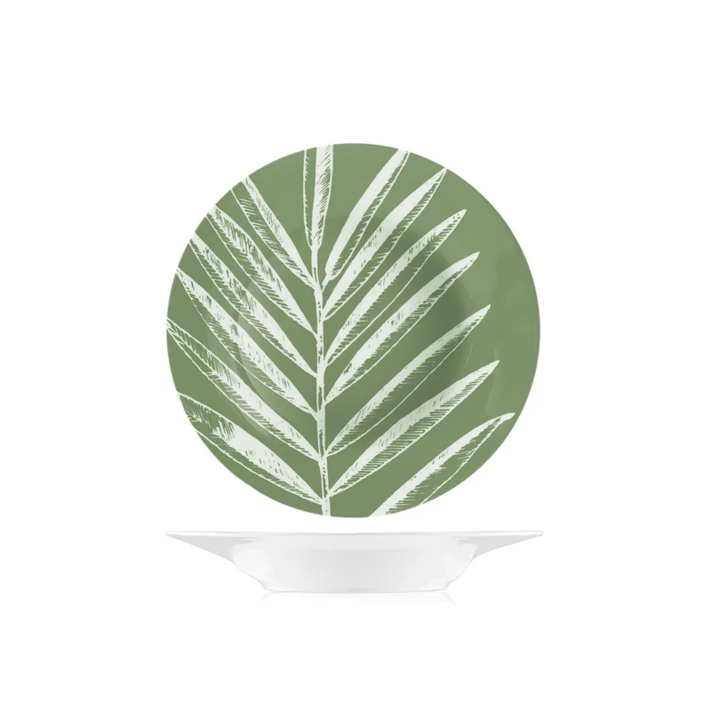 Mint Foliage Servizio Piatti In Porcellana - Set 18 Pz