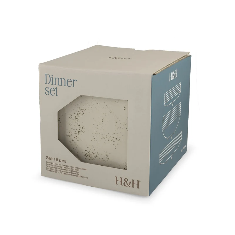 Coupe Planet Servizio Piatti In Stoneware - Set 18 Pz