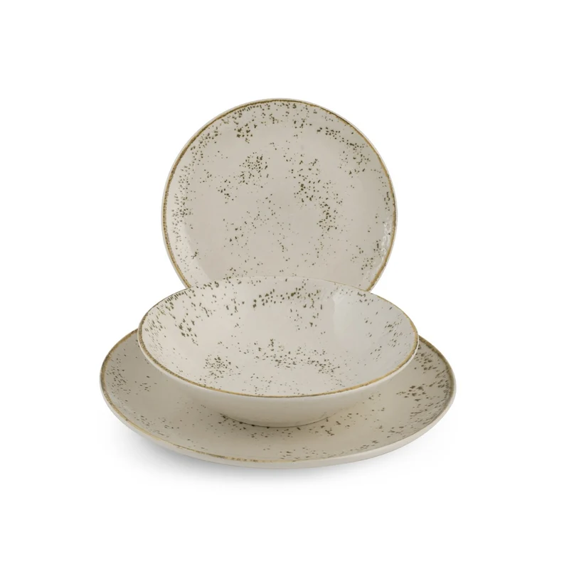 Coupe Planet Servizio Piatti In Stoneware - Set 18 Pz
