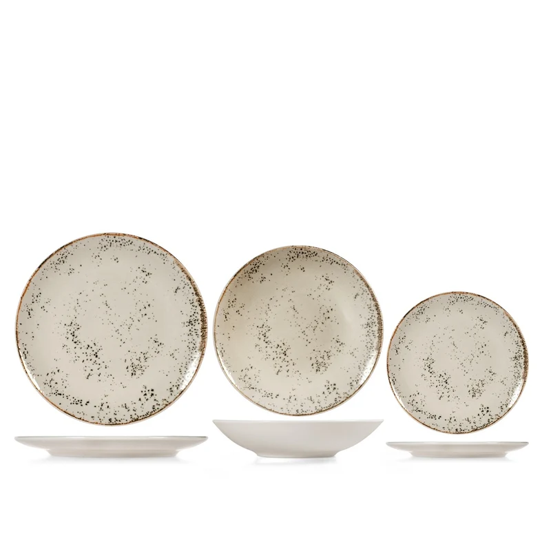 Coupe Planet Servizio Piatti In Stoneware - Set 18 Pz