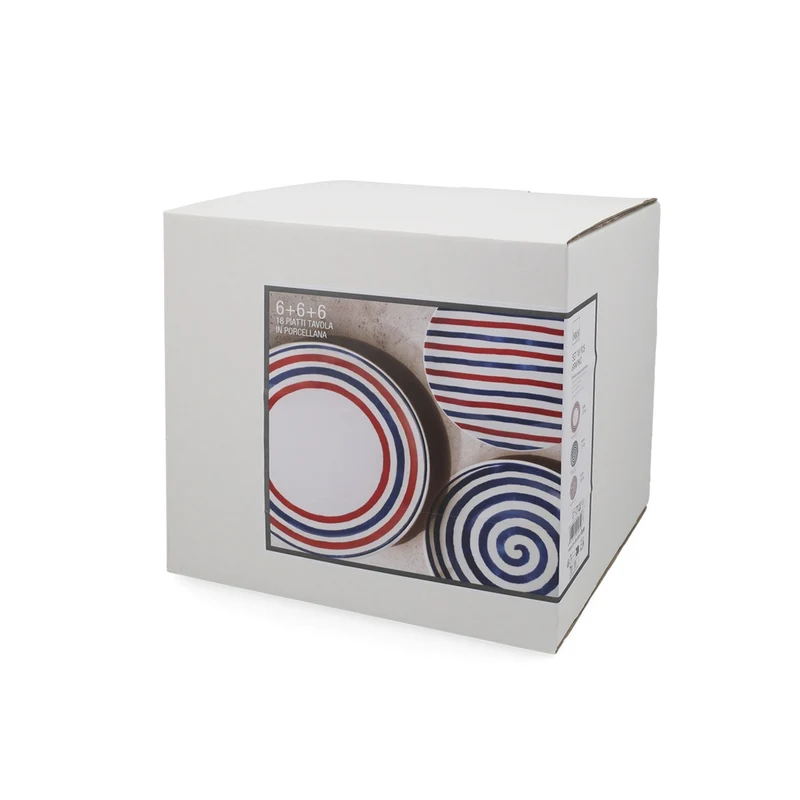 Coupe Graphic Servizio Piatti In Porcellana - Set 18 Pz