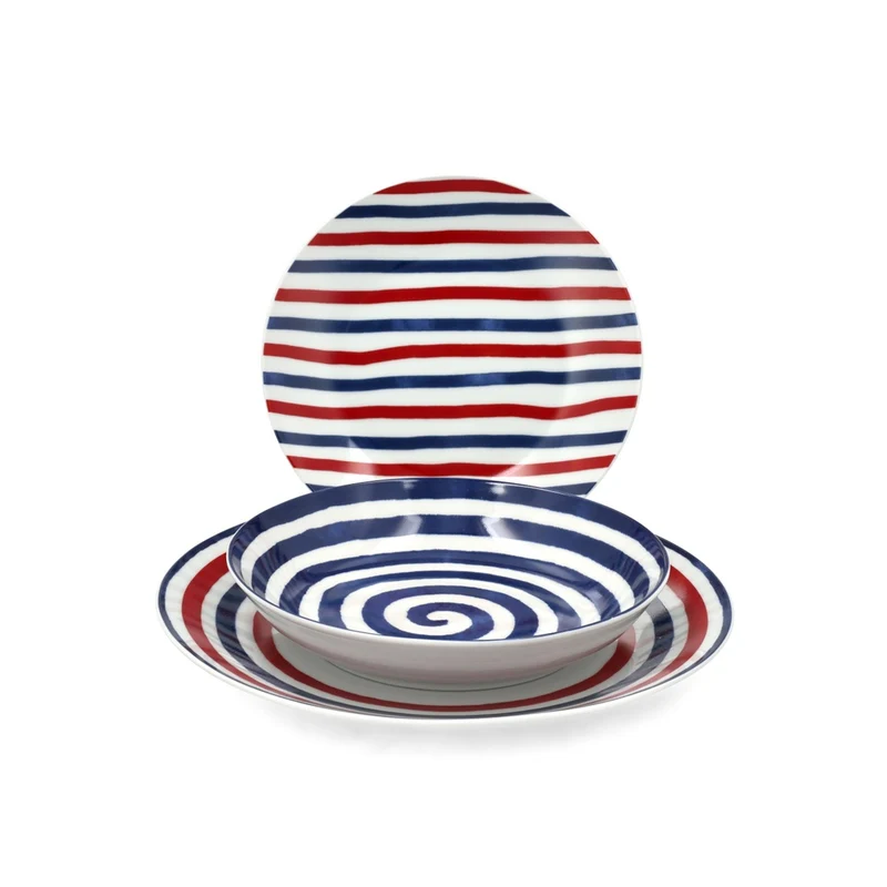 Coupe Graphic Servizio Piatti In Porcellana - Set 18 Pz