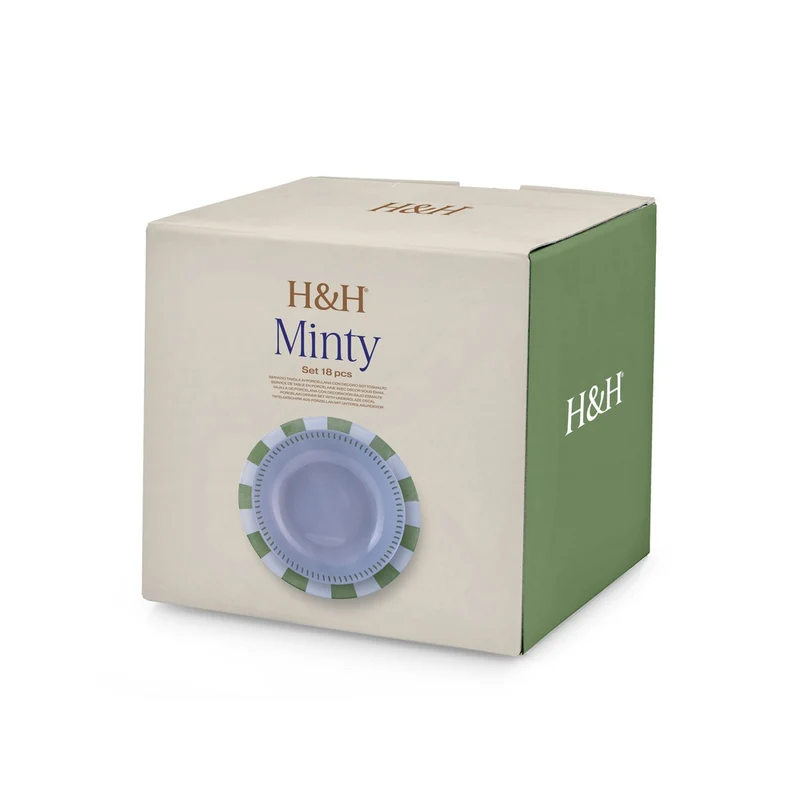 Coupe Minty Servizio Piatti In Porcellana - Set 18 Pz