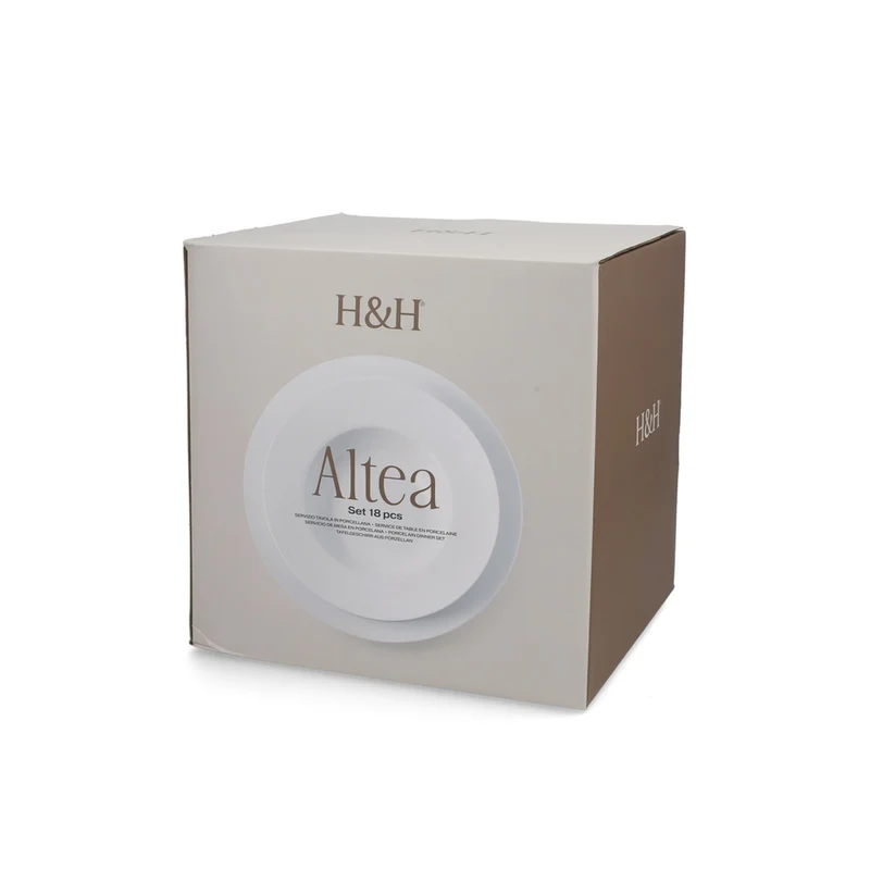 Altea Servizio Piatti In Porcellana - Set 18 Pz