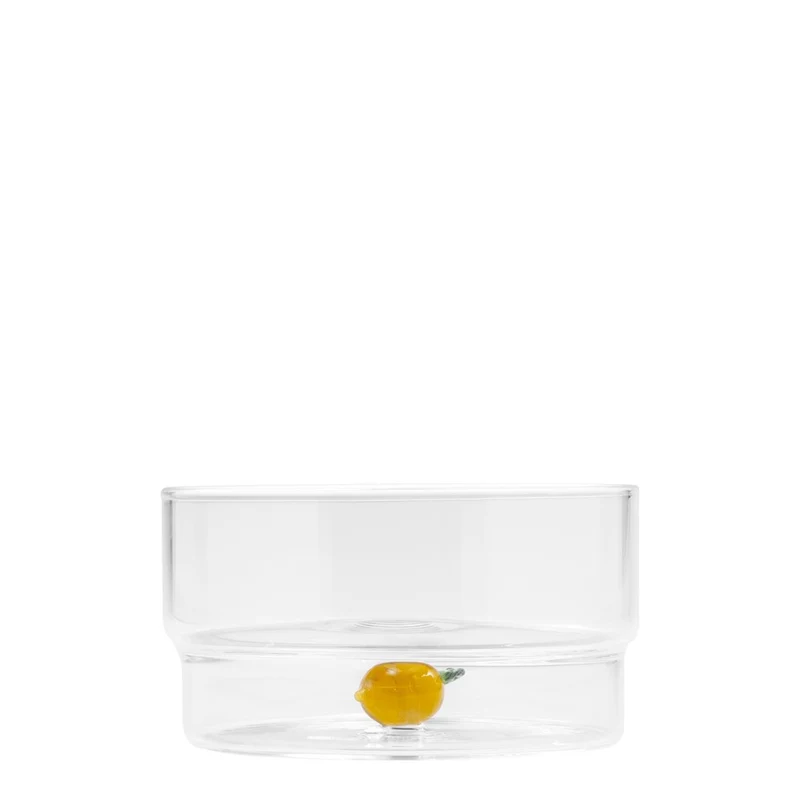 32.5 cl - Teca Frutta Coppa Fatta a Mano In Vetro Borosilicato