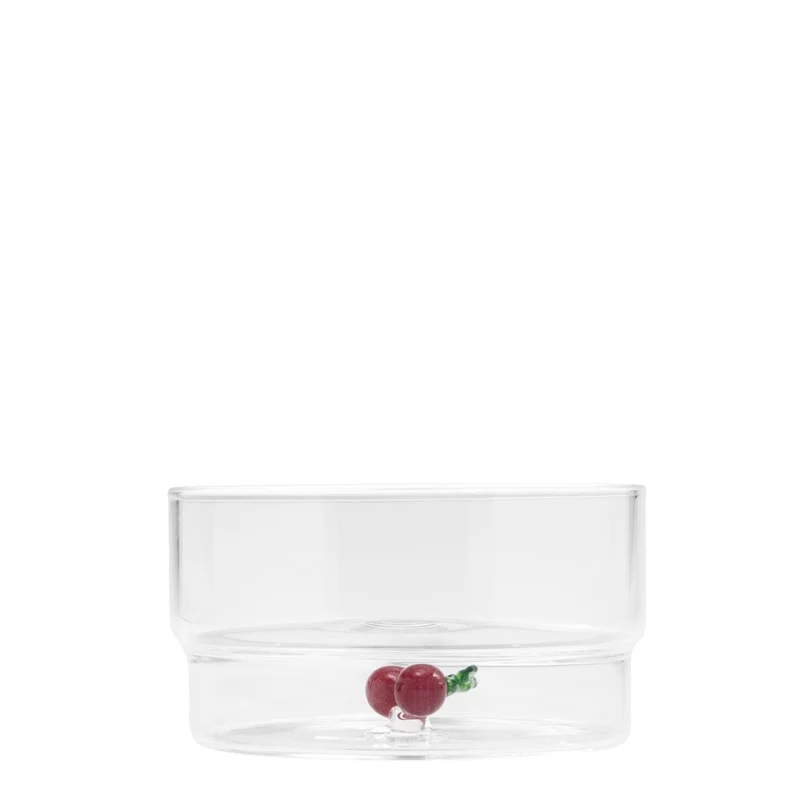 32.5 cl - Teca Frutta Coppa Fatta a Mano In Vetro Borosilicato