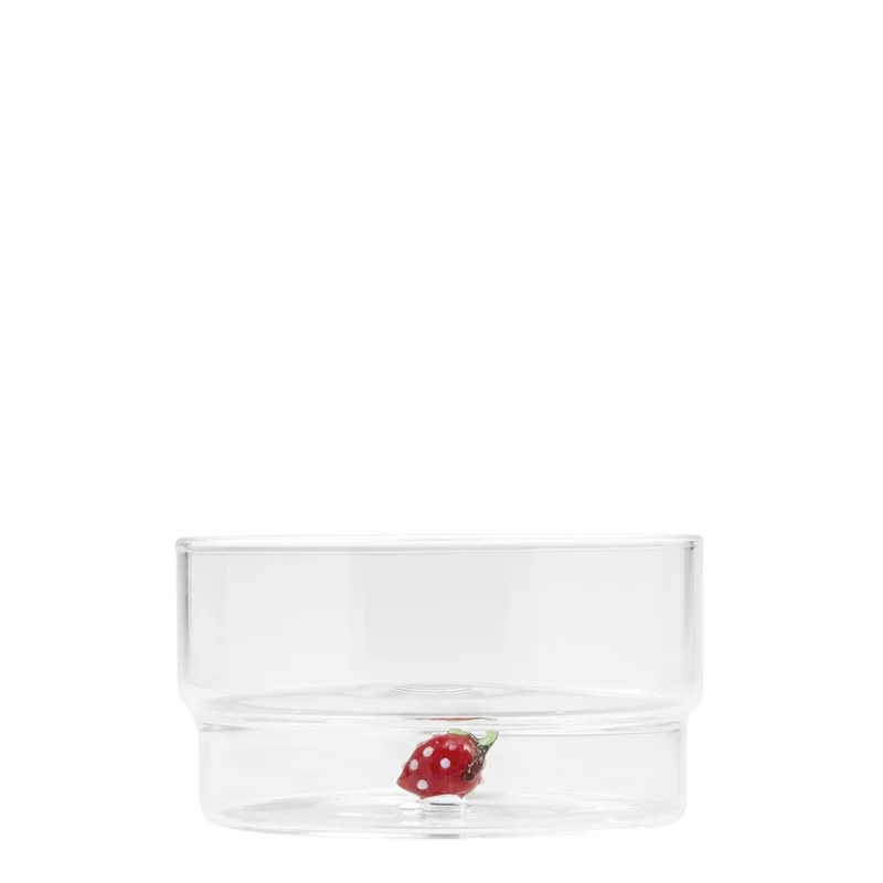 32.5 cl - Teca Frutta Coppa Fatta a Mano In Vetro Borosilicato