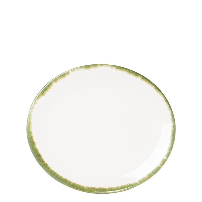 21 cm - Petit Piatto Piano Rotondo Fatto a Mano In Ceramica - Set 2 Pz