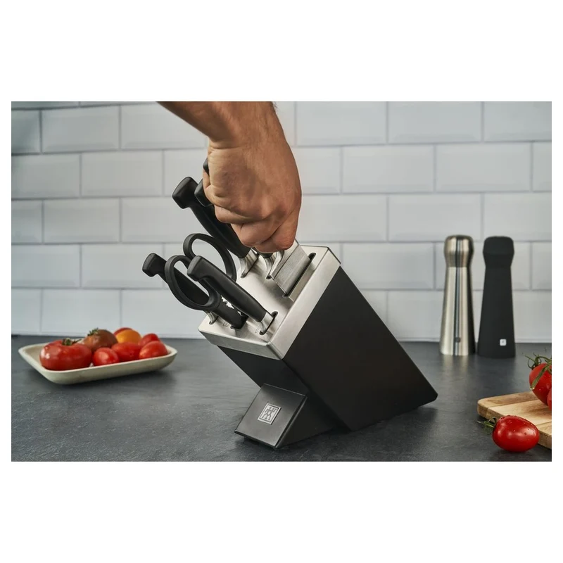 4 Stars Set Coltelli Con Ceppo In Frassino - Set 7 Pz