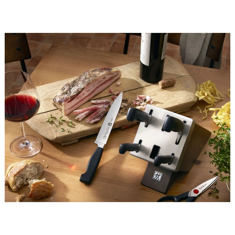 4 Stars Set Coltelli Con Ceppo In Frassino - Set 7 Pz