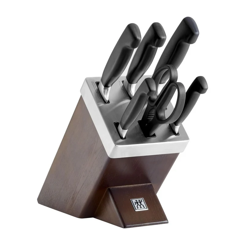 4 Stars Set Coltelli Con Ceppo In Frassino - Set 7 Pz