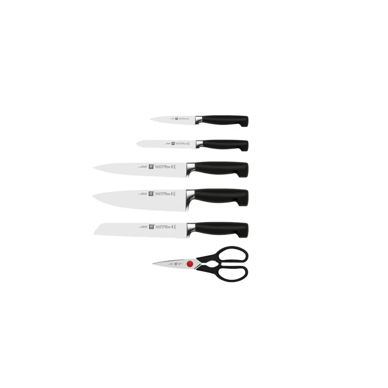 4 Stars Set Coltelli Con Ceppo In Frassino - Set 7 Pz