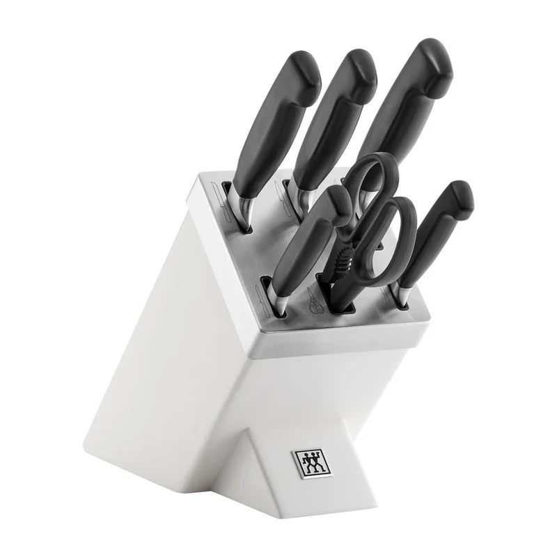 4 Stars Set Coltelli Con Ceppo In Frassino - Set 7 Pz