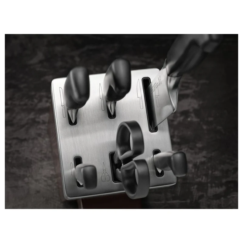 4 Stars Set Coltelli Con Ceppo In Frassino - Set 7 Pz