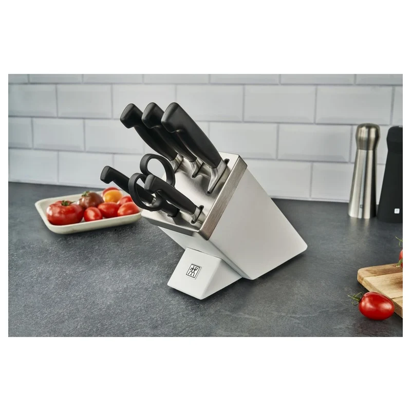 4 Stars Set Coltelli Con Ceppo In Frassino - Set 7 Pz
