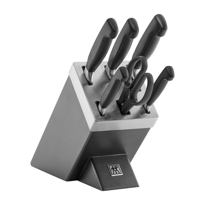 4 Stars Set Coltelli Con Ceppo In Frassino - Set 7 Pz
