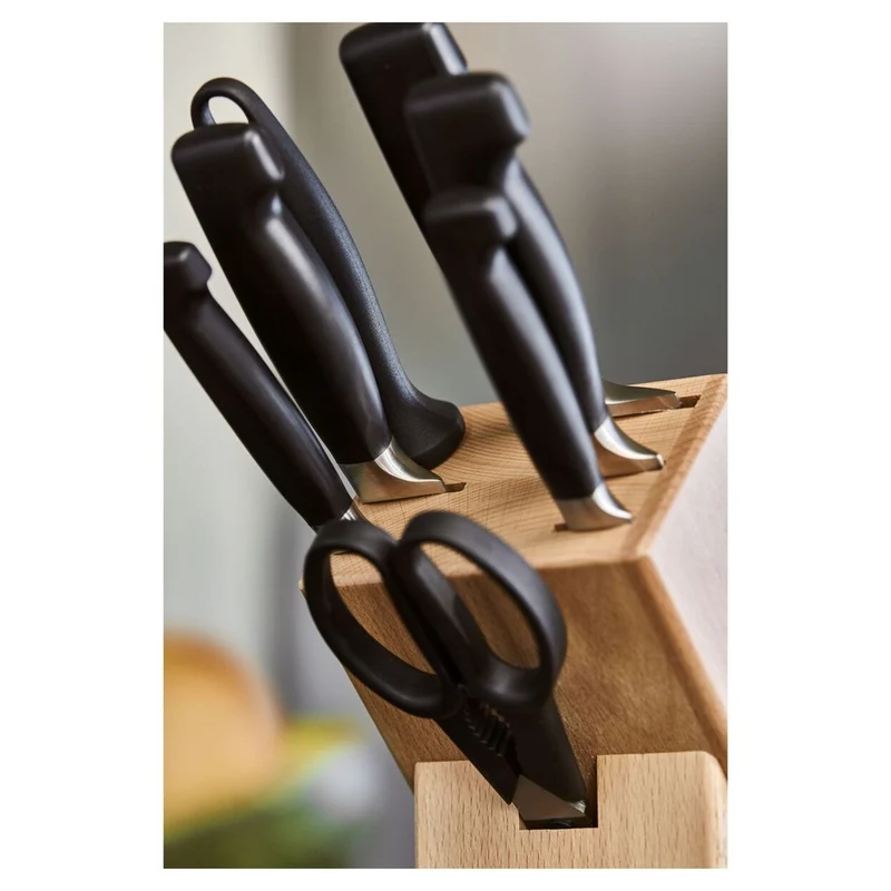 4 Stars Set Coltelli Con Ceppo In Acciaio Inox - Set 8 Pz
