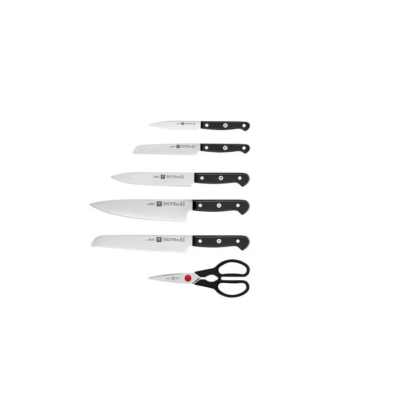 Gourmet Set Coltelli Con Ceppo In Acciaio Inox - Set 7 Pz