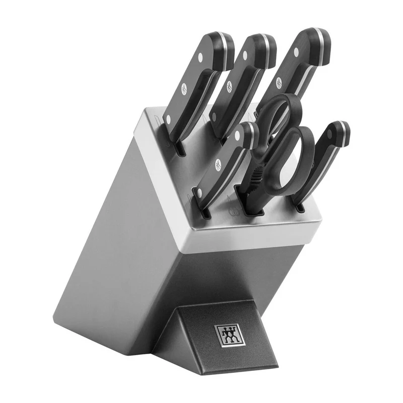 Gourmet Set Coltelli Con Ceppo In Acciaio Inox - Set 7 Pz