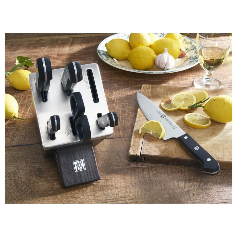 Gourmet Set Coltelli Con Ceppo In Frassino - Set 7 Pz
