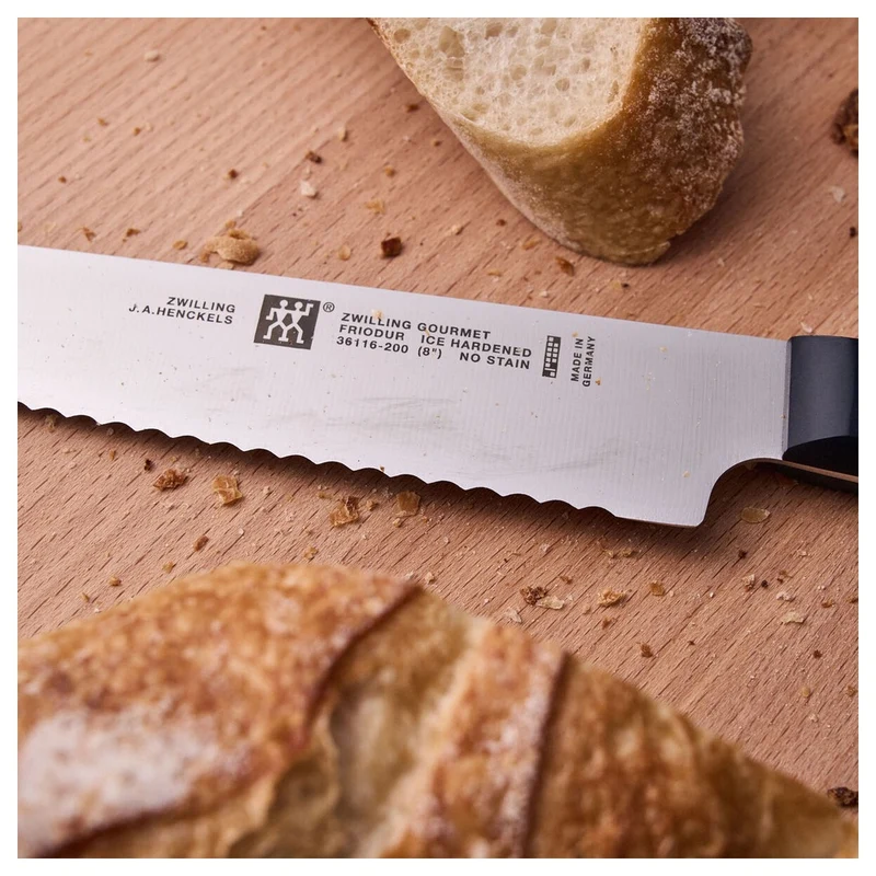 20 cm - Gourmet Coltello Pane Seghettato In Acciaio Inox