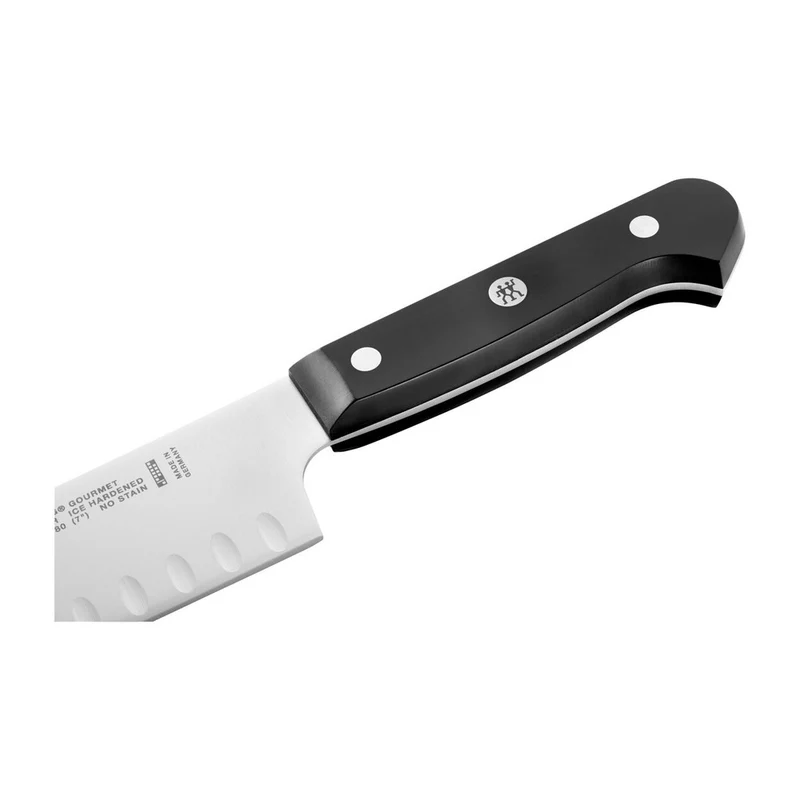 18 cm - Gourmet Coltello Santoku Alveolato In Acciaio Inox